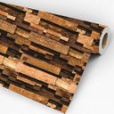 Ver imagem 1 de Papel de Parede Adesivo Madeira Quadriculado Sala Resistente a Água