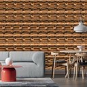 Ver imagem 5 de Papel de Parede Adesivo Madeira Quadriculado Sala Resistente a Água