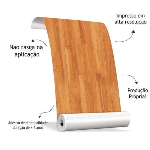 Papel de Parede Adesivo Madeira Lisa Clara Sala Resistente a Água