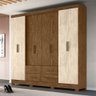 Guarda-Roupa 8 Portas San Lorenzo Plus Linha Crystal 941381 Castanho Wood Avelã Wood Moval - 2