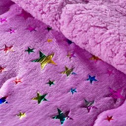 Manta Infantil Dupla Face Fleece/Sherpa Estrelas Lepper - 3