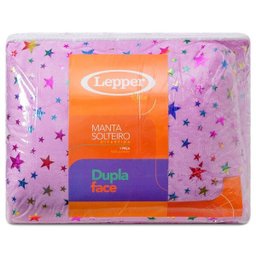 Manta Infantil Dupla Face Fleece/Sherpa Estrelas Lepper - 4