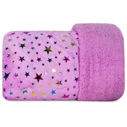 Manta Infantil Dupla Face Fleece/Sherpa Estrelas Lepper - 2