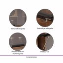 Ver imagem 3 de Armário Aéreo 120 Basculante 1 Porta Vidro Reflecta - Módulo Cozinha Aspen - Luciane Pre0419