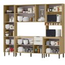 Ver imagem 6 de Cozinha Modulada 4 Peças Vick Castanho Off White