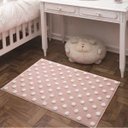 Ver imagem 1 de Tapete Infantil Jolitex Mimo Poá Rosa 70x100cm