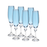 Cj 6 Taças Cristal P/ Champagne 220ml Elisa Island Paradise Bohemia - 1