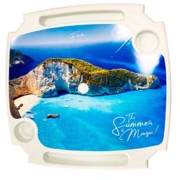 Kit Mesinha Branca com Porta Copo + Cadeira Praia Infantil - 9