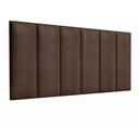 Ver imagem 2 de Cabeceira Painel Marrom para Cama Box Queen Size 1,60 Estofada em Suede Moderna Vs