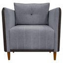 Ver imagem 5 de Poltrona Decorativa para Sala Recepção Consultório Aviv Luxo Corino e Linho