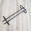 Ver imagem 2 de Conjunto 2 peças Porta Taças de Teto 25cm Suporte para Taças Suspenso Reto Preto Fosco