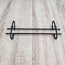 Ver imagem 4 de Conjunto 2 peças Porta Taças de Teto 25cm Suporte para Taças Suspenso Reto Preto Fosco