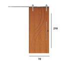Ver imagem 3 de Porta Correr 9 Trilho Soft Aparente Puxador Tubo 60cm 72cm x 210cm Concept Rodam Abertura Esquerda Branco