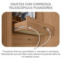 Ver imagem 5 de Guarda Roupa Casal Atlanta e Gaveteiro Milão com Chave Cumaru 23 - Novo Horizonte