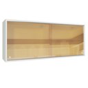 Ver imagem 1 de Armário Aéreo Madesa 2 Portas de Correr Vidro Reflex para Cozinhas Glamy, Lux e Reims Branco Cor:Bra