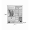 Ver imagem 3 de Guarda Roupa Atenas 2 Pts 100% Mdf com Espelho D Doro
