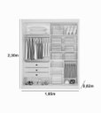 Ver imagem 3 de Guarda Roupa Atenas 2 Pts 100% Mdf com Espelho D Doro