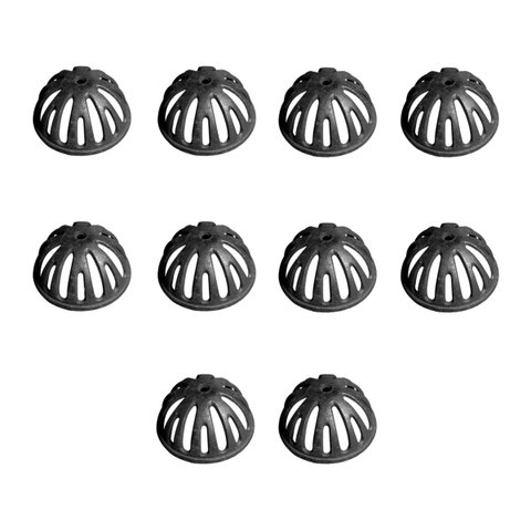 Kit 10 Ralos Semi Esférico Tipo Abacaxi 100mm Diâmetro 4 Pol