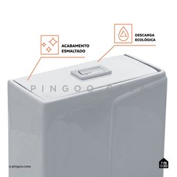 Vaso sanitário Monobloco Topázio Pingoo.casa - Branco - 3