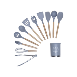 Conjunto Utensílios Silicone 12 peças Cinza - 2