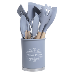 Conjunto Utensílios Silicone 12 peças Cinza
