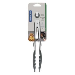 Pegador Multiuso Moldê em Silicone Cinza e Aço Inox 29 cm Tramontina - 2