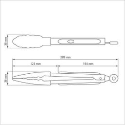 Pegador Multiuso Moldê em Silicone Cinza e Aço Inox 29 cm Tramontina - 3