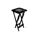 Ver imagem 2 de Kit 2 Conjuntos de Mesa Bistrô Dobrável Jack Daniel's com 2 Banquetas de Madeira Preta