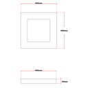 Ver imagem 3 de Luminária Sobrepor Led Quad 30w 3000k Luz Amarela Avant Unico