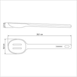 Colher de Servir Perfurada Moldê em Silicone Cinza Tramontina - 4