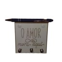 Ver imagem 5 de Porta Chaves de Parede Quadrado Pequeno - o Amor Mora Aqui