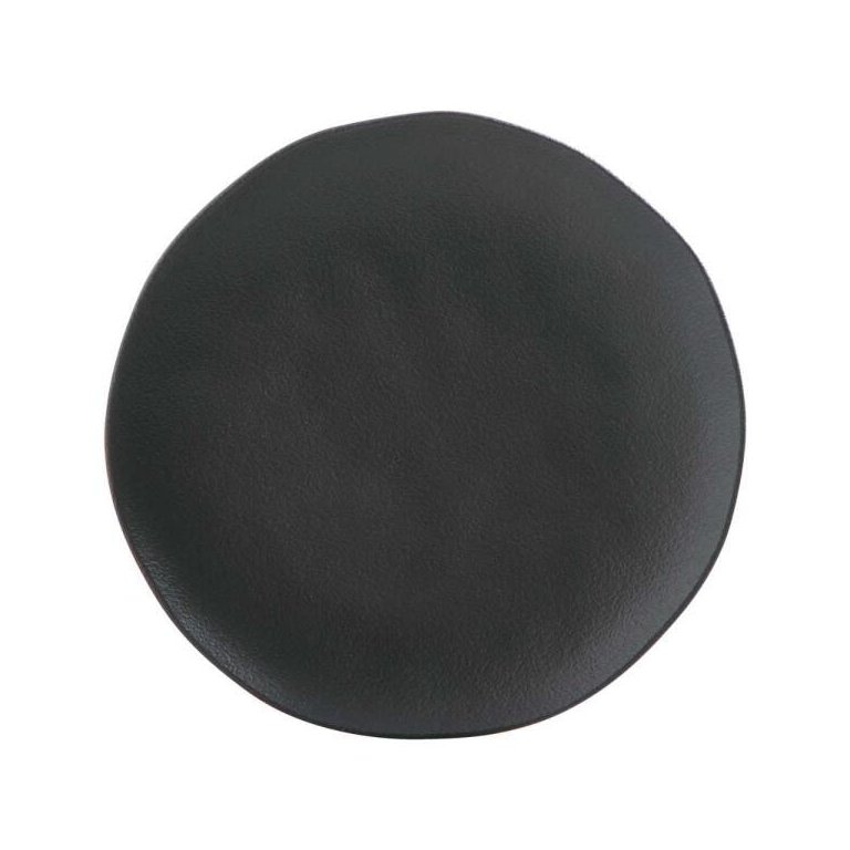 Conjunto com 6 Pratos Raso Orgânico Preto Matte Ø 26,5cm