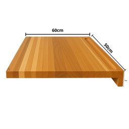 Kit 5 Tábua de Corte 60x50cm Estação Teca Encaixe Bancada Preparo Cozinha Zanline - 3
