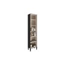 Ver imagem 3 de Paneleiro de Cozinha Modulado Alpha 2509 C/ 2 Portas (1 C/ Vidro Canelado) 50cm Freijo/off White -