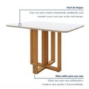 Ver imagem 6 de Mesa de Jantar 4 Lugares Tampo MDF Tessera Off White Amêndoa Clean/Off White