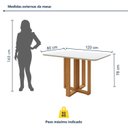 Ver imagem 3 de Mesa de Jantar 4 Lugares Tampo MDF Tessera Off White Amêndoa Clean/Off White
