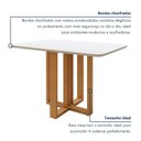 Ver imagem 7 de Mesa de Jantar 4 Lugares Tampo MDF Tessera Off White Amêndoa Clean/Off White