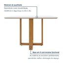 Ver imagem 5 de Mesa de Jantar 4 Lugares Tampo MDF Tessera Off White Amêndoa Clean/Off White