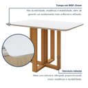 Ver mais imagens de Mesa de Jantar 4 Lugares Tampo MDF Tessera Off White Amêndoa Clean/Off White