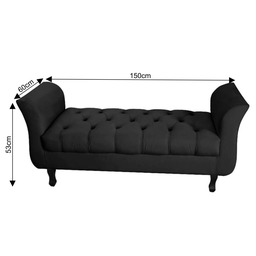 Recamier Grécia Calçadeira Decoração Moderno Quarto Sala Estar Jantar Suede - 2