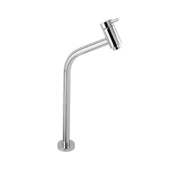 CUBA DE VIDRO RETANGULAR CHANFRADA 37CM DOURADO REAL + VÁLVULA CLICK + TORNEIRA - 2
