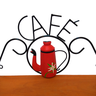 Prateleira porta café de parede decoração rústica para cozinhas, áreas gourmet, comércios com espaço - 5