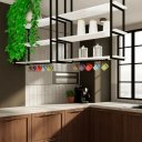 Ver imagem 6 de Prateleira Tripla Estilo Industrial Teto Parede 100cm Pb Fs