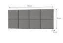 Ver imagem 3 de Cabeceira para Cama Casal Estofada 1.40M Cinza Lisa - Rede Móveis