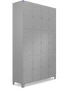 Ver imagem 1 de Armário Roupeiro Locker De Aço 12 Portas Vestiário Cinza