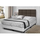 Ver imagem 2 de Cabeceira para Cama Casal Estofada 1.40M Marrom Lisa - Rede Móveis