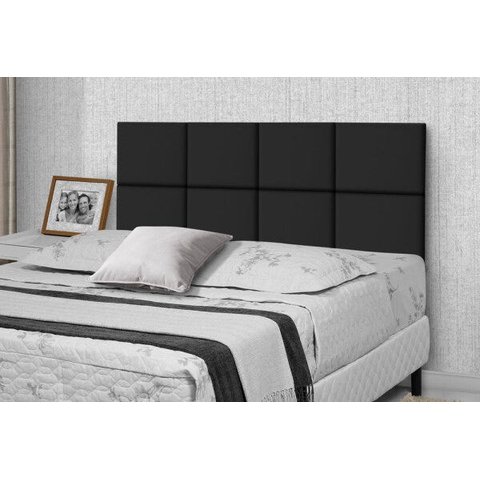 Cabeceira de Cama Box Casal 1,40M Lisa Preto - Rede Móveis