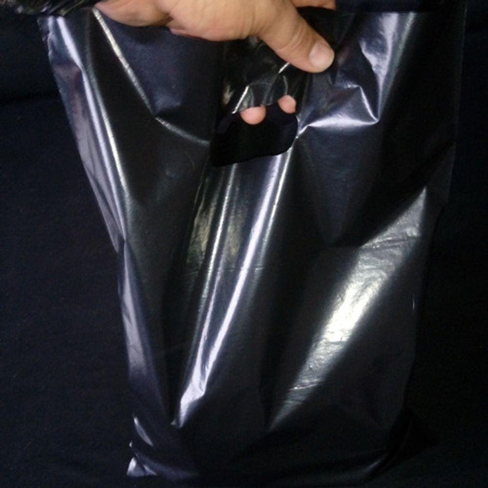 Sacolas Plastica 20x30 Alça Boca de Palhaço 100 Un. Ouro - 12