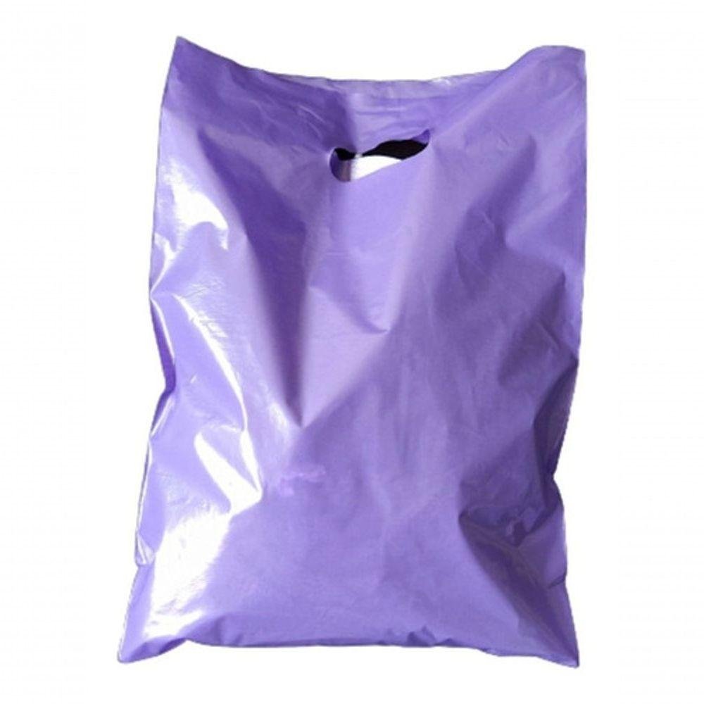 Sacolas Plastica 20x30 Alça Boca de Palhaço 100 Un. Ouro - 3