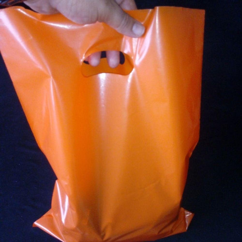 Sacolas Plastica 20x30 Alça Boca de Palhaço 100 Un. Ouro - 10